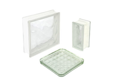 Nuvola transparent glass block-glass plate